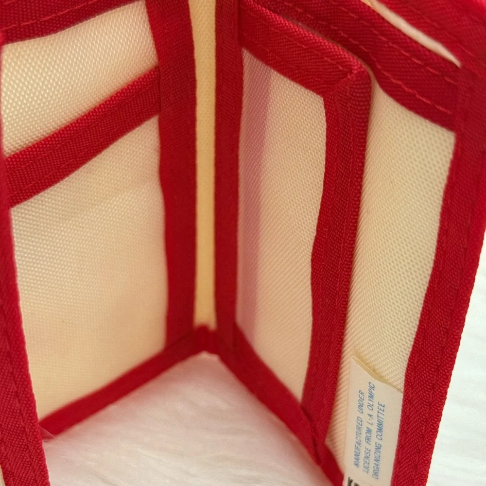 U.S. OLYMPIC COMMITTEE - RED WHITE BLUE NYLON USA TRIFOLD VELCRO WALLET